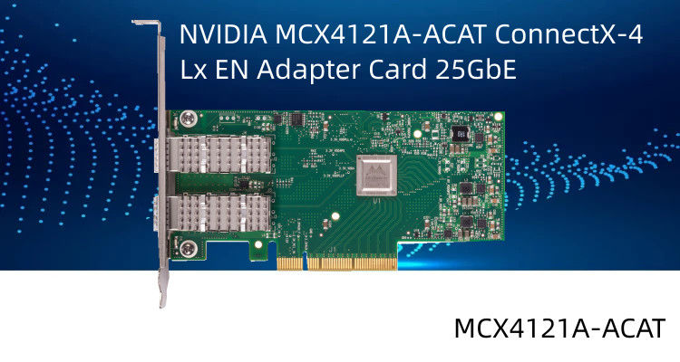 Mellanox connectX-4 EN 25GbE διπλή κάρτα mcx4121a-ACAT διεπαφών δικτύων λιμένων SFP28 PCIe3.0 X8 Lx