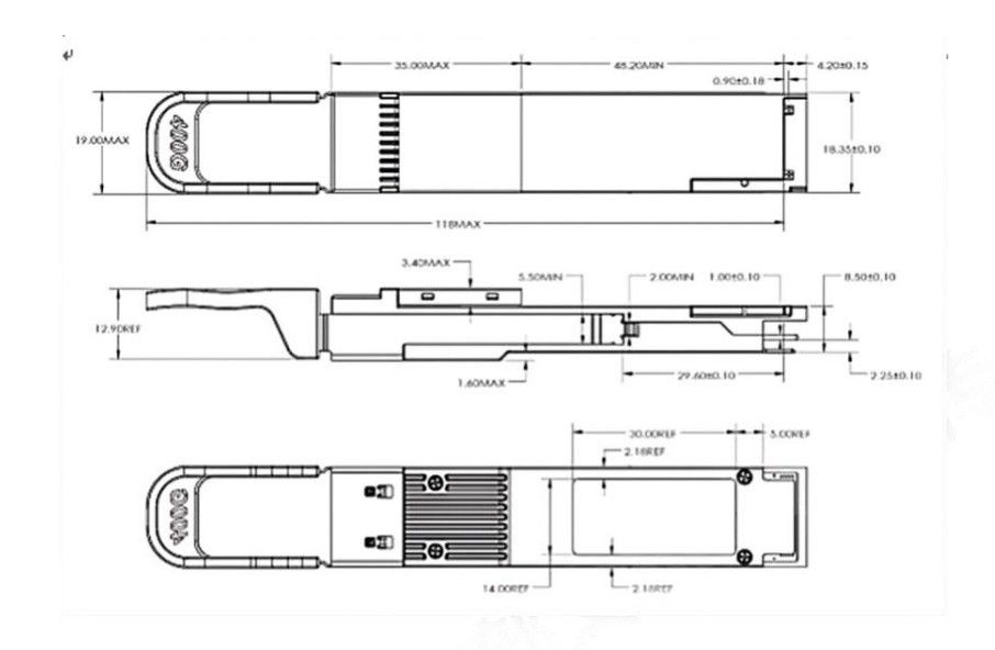 Λύση σύνδεσης δικτύου Ethernet 400G QSFP112 DR4 Οπτικός δέκτης για μετάδοση ενιαίας λειτουργίας ινών έως 500m