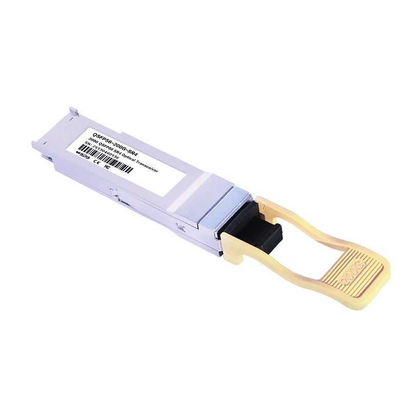 Λύση διασύνδεσης κέντρου δεδομένων 200G QSFP56 SR4 Οπτικός δέκτης μεταφοράς με απόσταση μετάδοσης 100m σε ίνες OM4