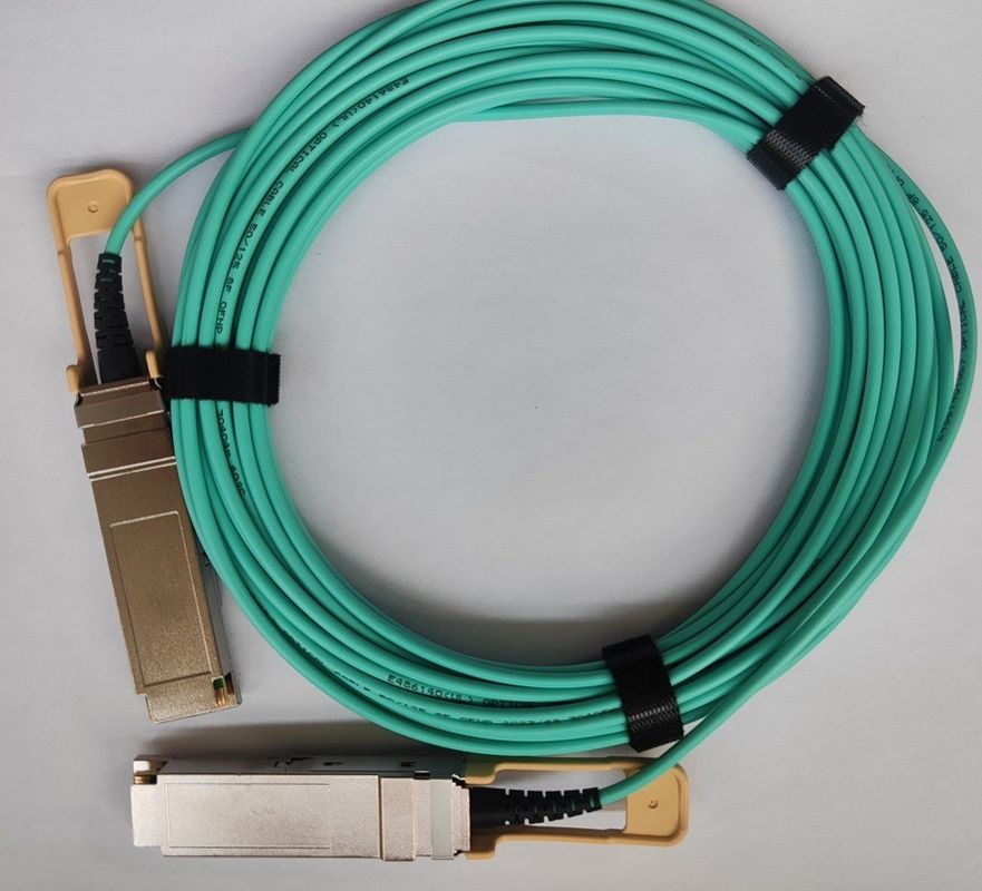 200G QSFP56 ενεργό οπτικό καλώδιο 26.56GBaud ταχύτητα μετάδοσης δεδομένων συμβατό με OM3/OM4 συνδετήρα τύπου QSFP56 συνδετήρα