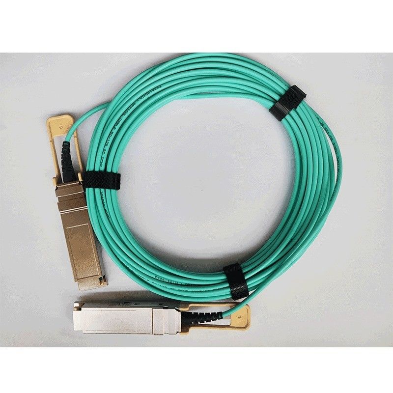 200G QSFP56 ενεργό οπτικό καλώδιο 26.56GBaud ταχύτητα μετάδοσης δεδομένων συμβατό με OM3/OM4 συνδετήρα τύπου QSFP56 συνδετήρα