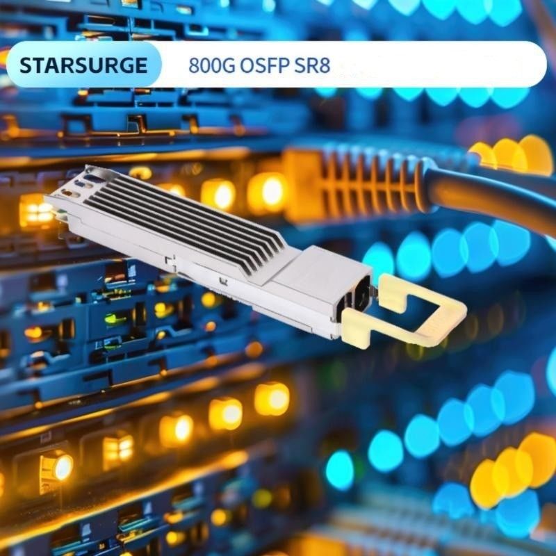 ≤ 17W Ελάχιστη δυναμική 800G OSFP SR8 Πηρακτηριστή για InfiniBand NDR 8x100GbE Break-out Οπτικό Εξοπλισμό ινών