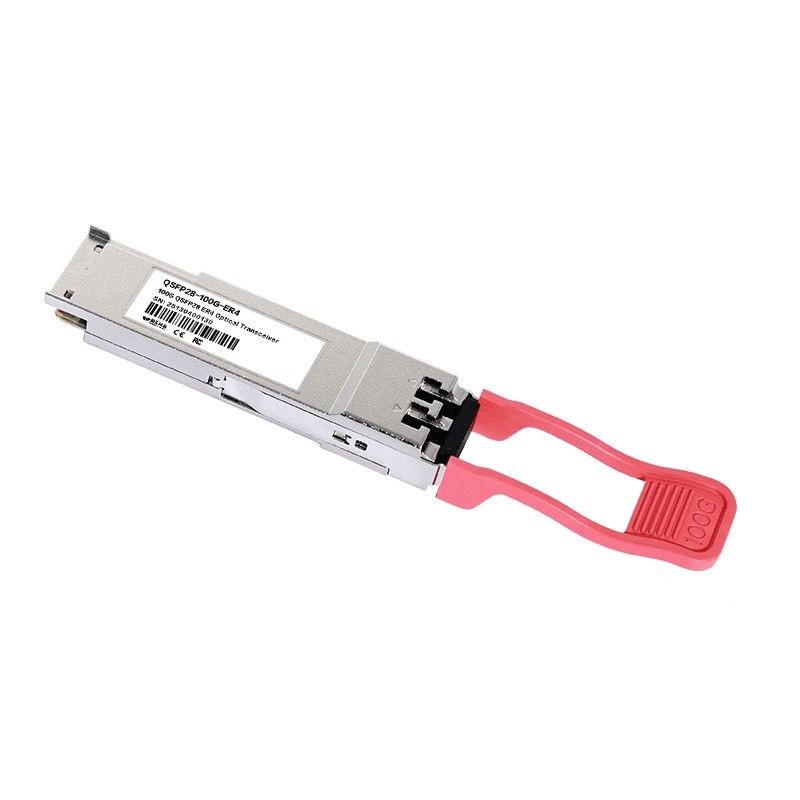 Μία και μόνο πηγή ισχύος 3.3V 100GBase QSFP28 ER4 40KM Οπτικό εξοπλισμό ινών διπλού τύπου LC Οπτική μονάδα δέκτη για τις απαιτήσεις σας