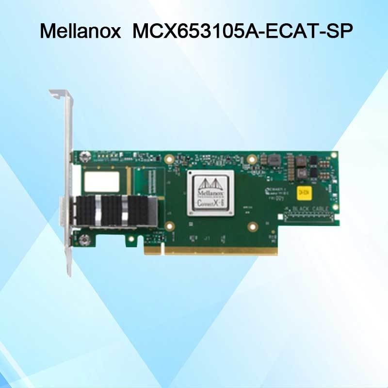 Nvidia MCX653105A-Ecat-Sp Connectx6 Single-Port Osfp56 EDR 100GB/S Vpi Infiniband Κάρτα Δικτύου