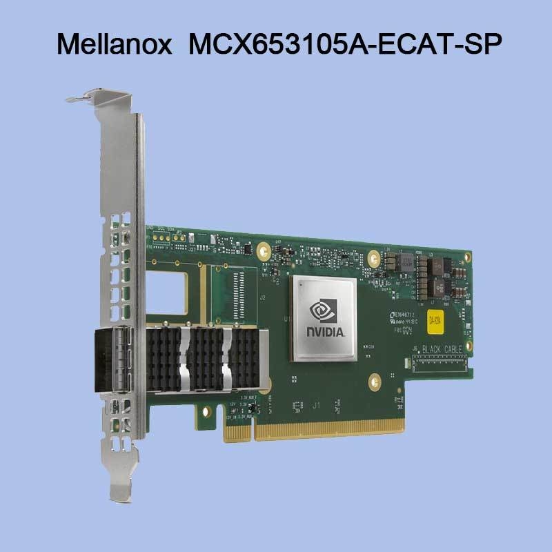 Nvidia MCX653105A-Ecat-Sp Connectx6 Single-Port Osfp56 EDR 100GB/S Vpi Infiniband Κάρτα Δικτύου