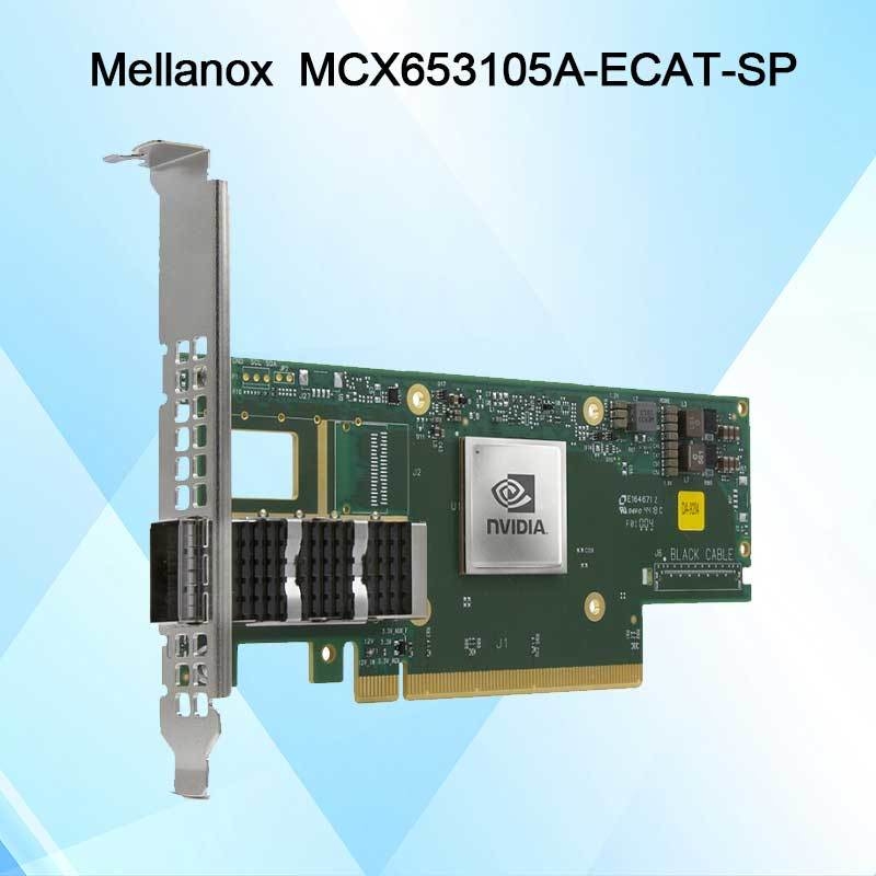 Nvidia MCX653105A-Ecat-Sp Connectx6 Single-Port Osfp56 EDR 100GB/S Vpi Infiniband Κάρτα Δικτύου