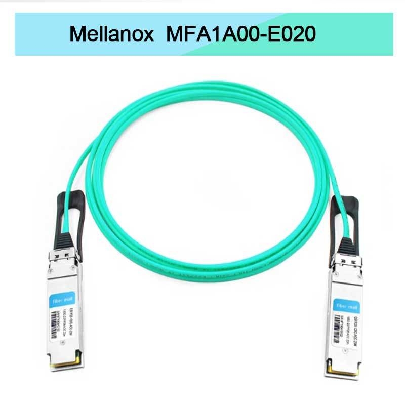 Nvidia Mfa1a00-Xxxx 100GB/S Qsfp28 Mmf Ενεργό οπτικό καλώδιο Mfa1a00-E020 Ενεργό καλώδιο ινών Ib EDR 100GB/S