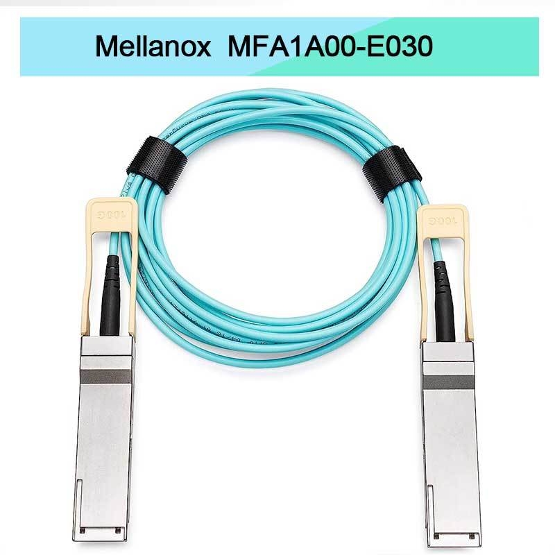 Δικτυακό δίκτυο που βασίζεται σε VCSEL QSFP Mellanox AOC Cable MFA1A00-E030 IB EDR έως 100Gb/S