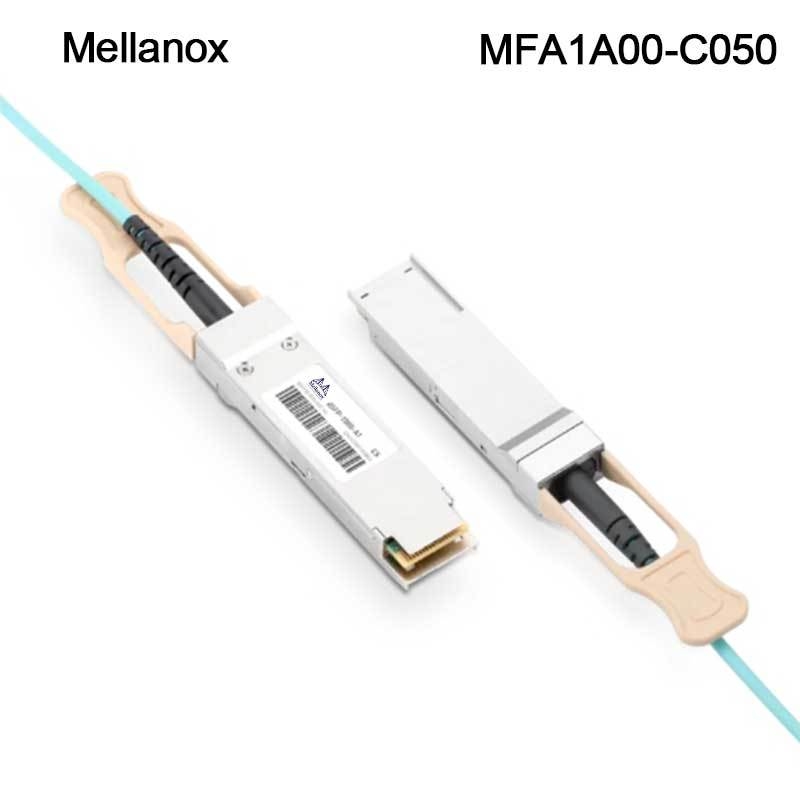 QSFP LSZH Mellanox AOC Active Optical Cable MFA1A00-C050 100GbE 50m καινούργιο και αυθεντικό