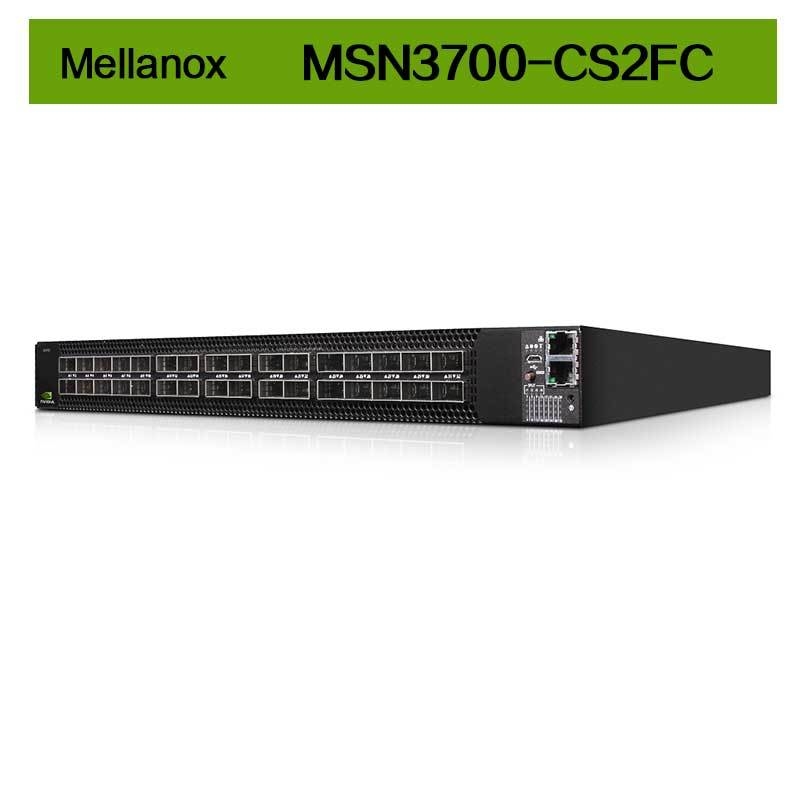 Σωρείτης Linux 2 διακόπτης MSN3700 δικτύων εναλλασσόμενου ρεύματος PSUs Mellanox - λιμένες CS2FC 100GbE 1U 32 QSFP28