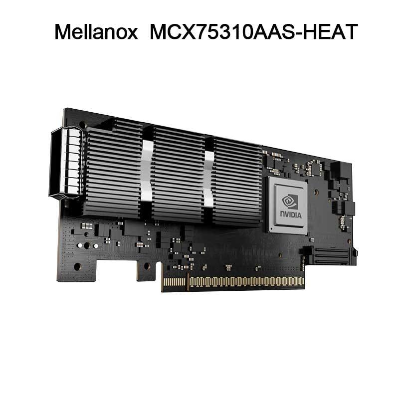 NVIDIA ConnectX-7 Adapter MCX75310AAS-HEAT(900-9X766-003N-ST0) Single-port OSFP InfiniBand: NDR200 200GB/s (Default speed)Ethernet: 200GbE PCIe X16 Gen 4.0/5.0
