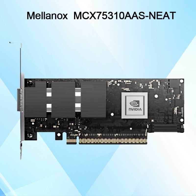 Nvidia Connectx-7 Adapter MCX75310aas-Neat (900-9X766-003N-SQ0) Μονής θύρας Osfp Infiniband: Ndr 400GB/s (Προεπιλεγμένη ταχύτητα) Ethernet: 400gbe