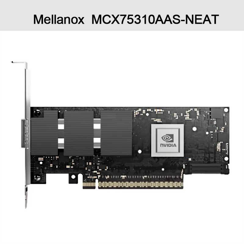 Nvidia Connectx-7 Adapter MCX75310aas-Neat (900-9X766-003N-SQ0) Μονής θύρας Osfp Infiniband: Ndr 400GB/s (Προεπιλεγμένη ταχύτητα) Ethernet: 400gbe