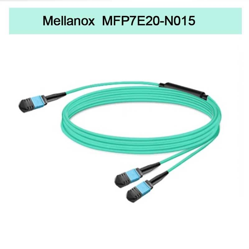 Nvidia Mellanox 100% Πρωτότυπα Προϊόντα Mfp7e20-N015 Παθητικό καλώδιο ινών, Mmf, MPO12 APC έως 2xmpo12 APC, 15m
