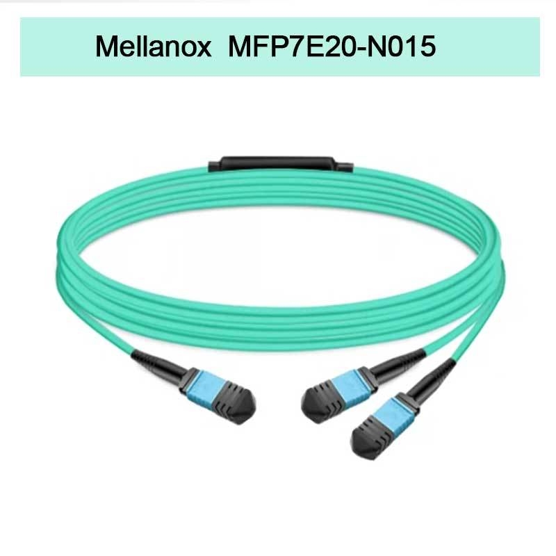 Nvidia Mellanox 100% Πρωτότυπα Προϊόντα Mfp7e20-N015 Παθητικό καλώδιο ινών, Mmf, MPO12 APC έως 2xmpo12 APC, 15m