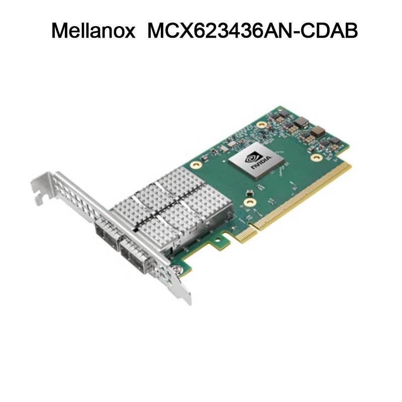 Nvidia MCX623436an-Cdab Connectx-6 Dx En κάρτα προσαρμογής, 100GB, Ocp3.0, με Διαχείριση Διοικητών, Δύο θύρες Qsfp56, Pcie 4.0 X16, Χωρίς κρυπτογράφηση, Thumbscrew (Pull Tab)