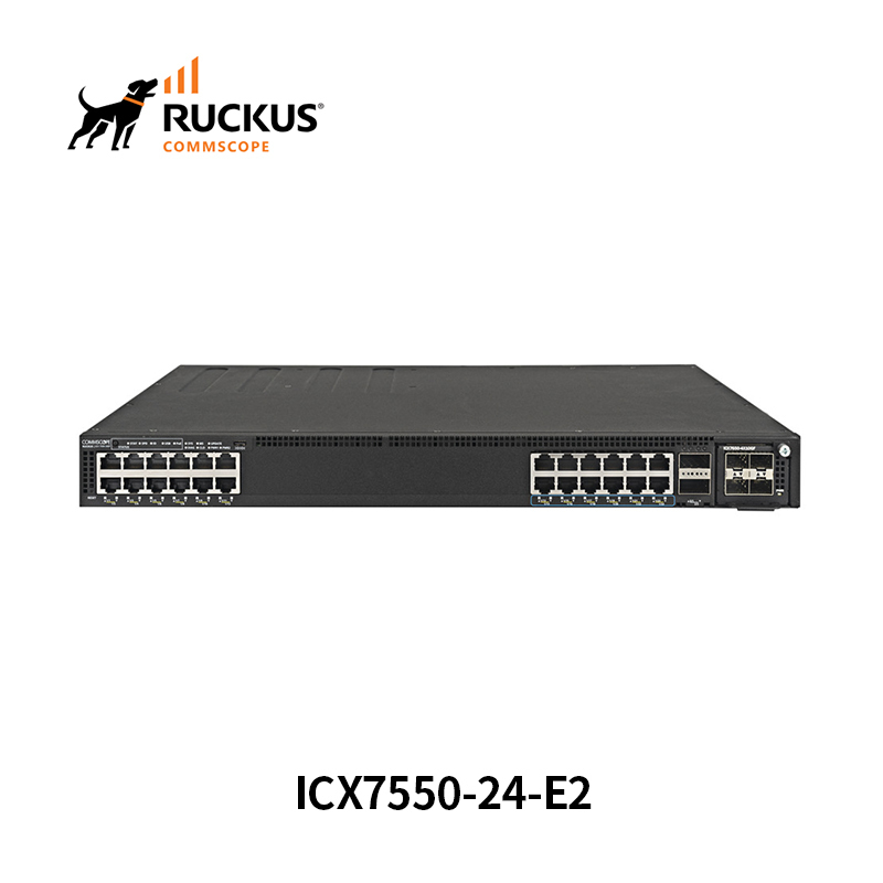 Διακόπτης Advanced Ruckus Icx7550-24-E2 με 24 θύρες για απρόσκοπτη συνδεσιμότητα