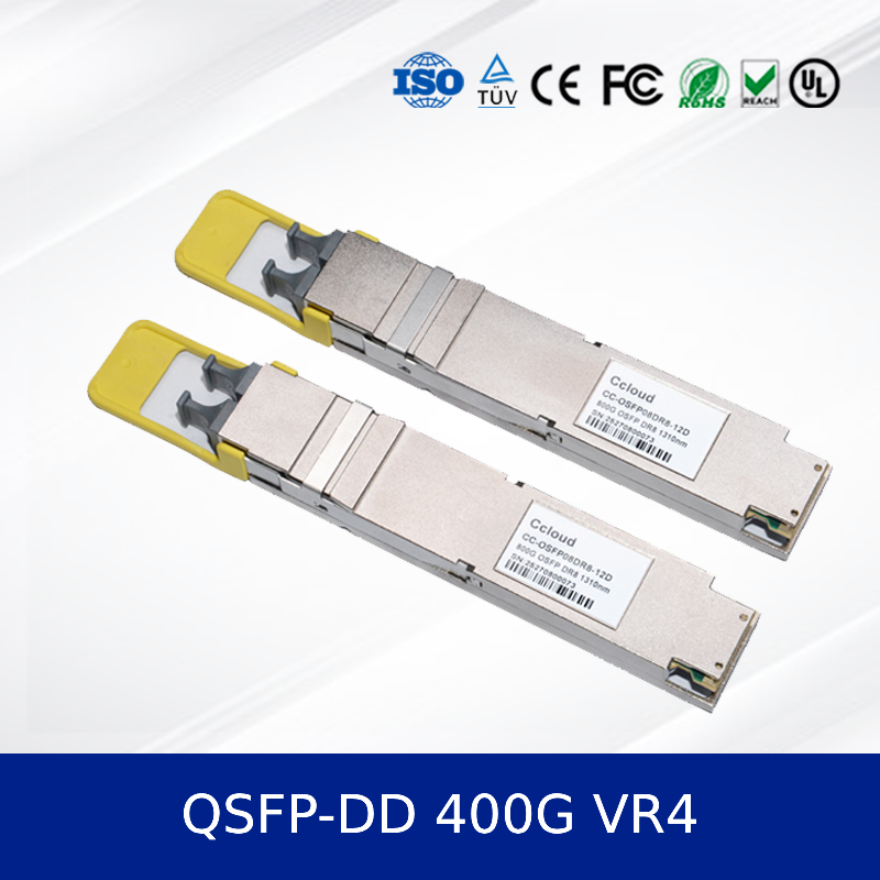 400G QSFP-DD VR4 Οπτικός Μεταβιβαστής Μοντέλος 50m Reach, PAM4, CMIS 5.0