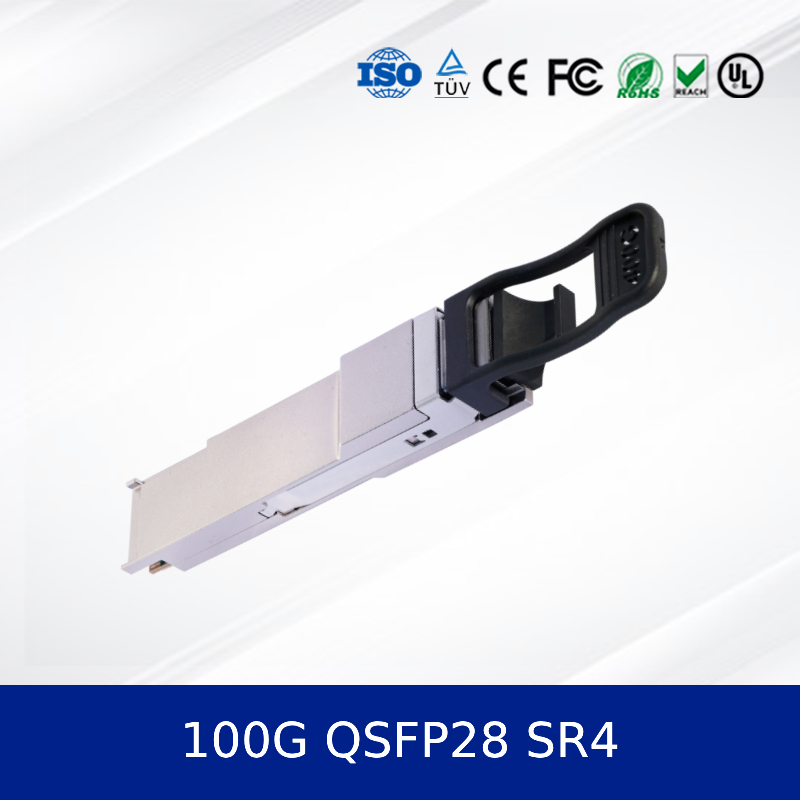 Qsfp-100g-Sr4 100gbase-Sr4 Qsfp28 Οπτική μονάδα δέκτη 850nm 100m Dom MPO-12 Mmf Οπτικές δέκτες ινών