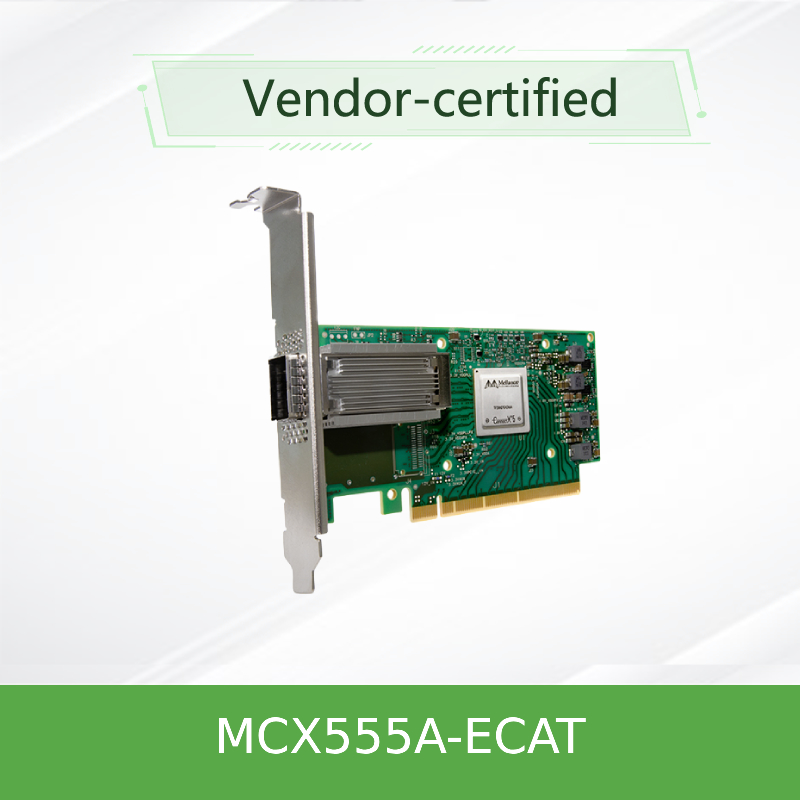 Κάρτα mcx555a-ECAT connectX-5 EDR 100GbE προσαρμοστών καρτών VPI Mellanox 100gbe Nic δικτύων Mellanox