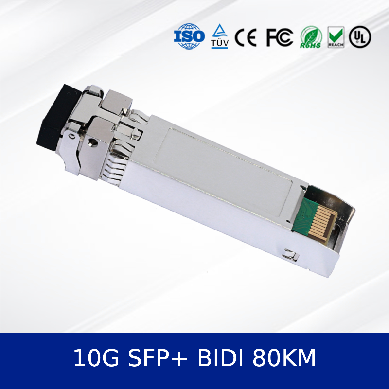 Οπτικό πομποδέκτης Premium 10g SFP+ Bidi 80km Fiber Optic Module για Κέντρα Δεδομένων.