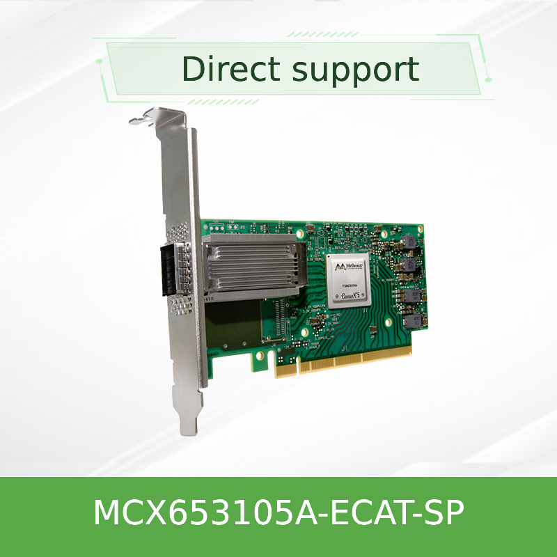 Nvidia MCX653105A-Ecat-Sp Connectx6 Single-Port Osfp56 EDR 100GB/S Vpi Infiniband Κάρτα Δικτύου