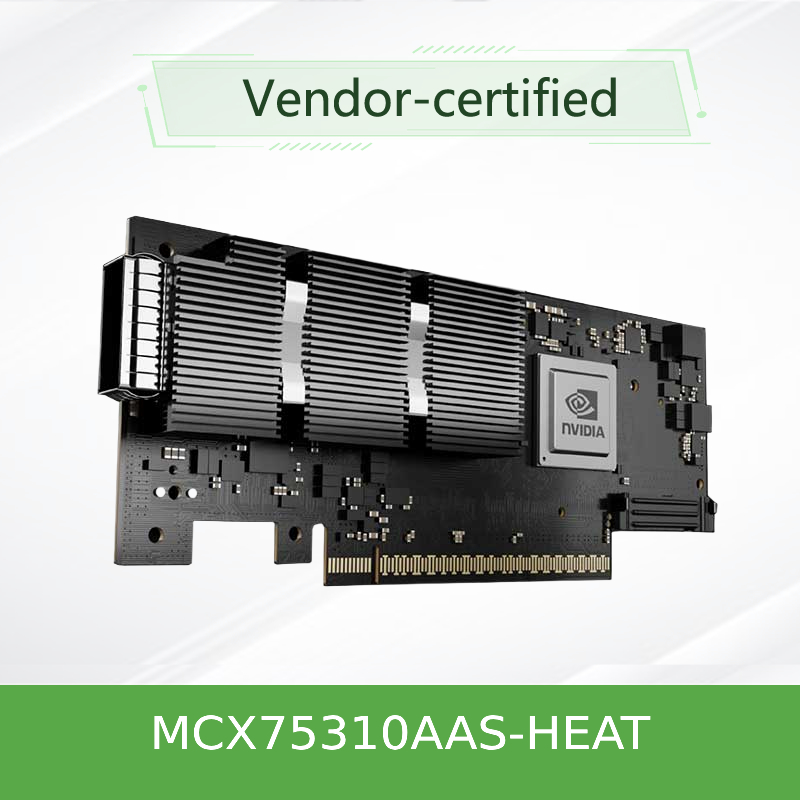 NVIDIA ConnectX-7 Adapter MCX75310AAS-HEAT ((900-9X766-003N-ST0) Μία θύρα OSFP InfiniBand: NDR200 200GB/s (προεπιλεγμένη ταχύτητα) Ethernet: 200GbE PCIe X16 Gen 4.0/5.0