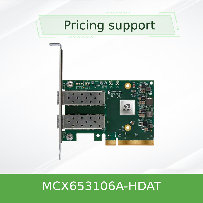 Διπλός προσαρμοστής mcx653106a-HDAT ConnectX 6 QSFP56 καρτών VPI δικτύων Ethernet HDR 200GbE Mellanox λιμένων