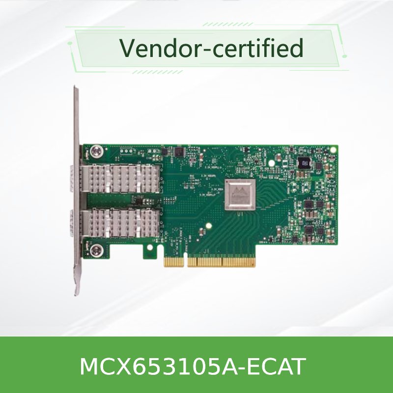 MCX653105A-ECAT ConnectX-6 κάρτα προσαρμογή VPI 100Gb/S HDR100 EDR IB 100GbE μεμονωμένη θύρα QSFP56