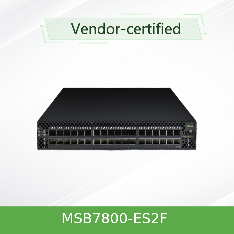Σύστημα 36 λιμένες 1U InfiniBand EDR 100Gb/S διακοπτών δικτύων MSB7800-ES2F Mellanox QSFP28