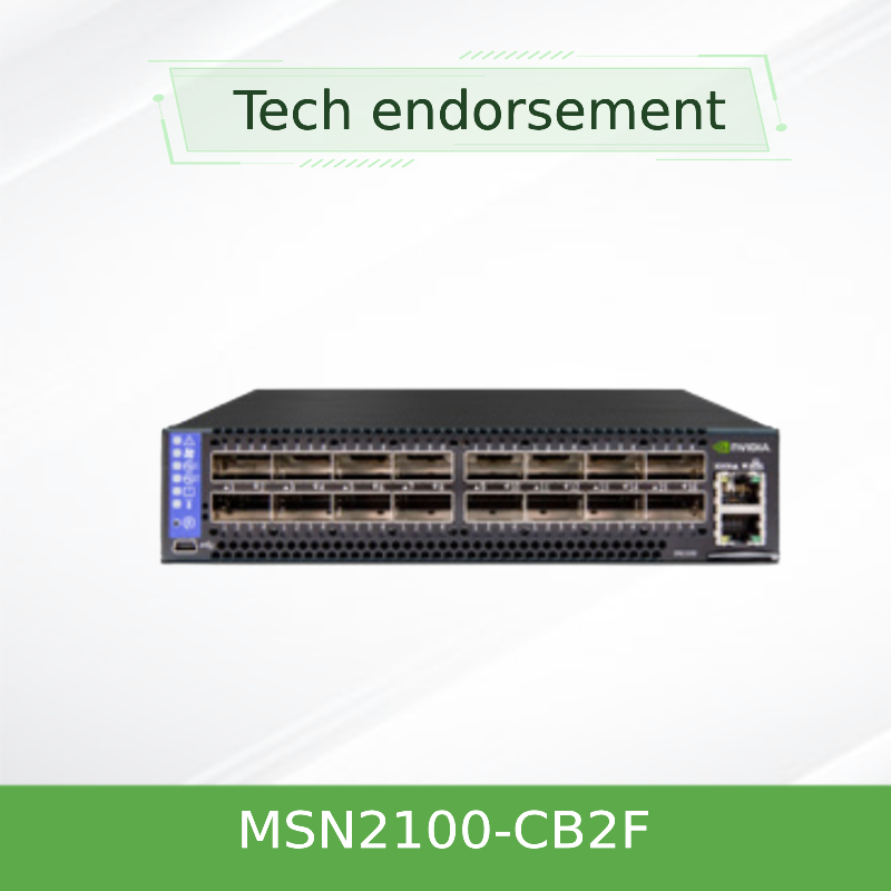 Διακόπτης βασισμένο στο φάσμα 1001U ανοικτό Ethernet δικτύων MSN2100-CB2F Mellanox με την κάρτα Mellanox