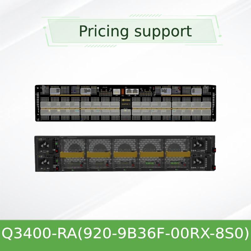 Κβαντικό-3 βασισμένος XDR Infiniband Switch Q3400-RA 920-9B36F-00RX-8S0 4U 144 θύρες XDR πάνω από 72 κλουβιά OSFP 8 πηγές ρεύματος