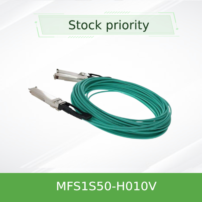 MFS1S50-H010V 200GbE στο ενεργό καλώδιο Mellanox AOC καλωδίων InfiniBand καλωδίων οπτικών ινών 2x100GbE