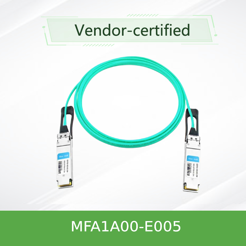 MFA1A00-E005 ενεργό οπτικό καλώδιο InfiniBand EDR μέχρι το καλώδιο 100Gb/S QSFP LSZH 5m Mellanox AOC