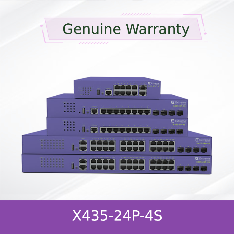 24P Extreme Networks X435 AVB Switch X435 4S 68Gbps 50.6Mpps καινούργιο και αυθεντικό
