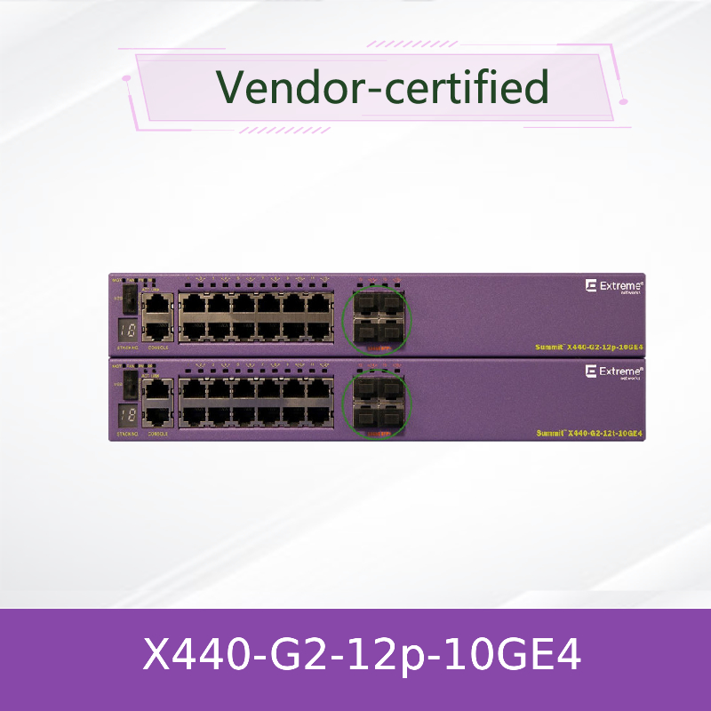 104GBPS 16531 ακραίος διακόπτης G2 12p 10GE4 4 δικτύων AVB X440 μέσω της άδειας