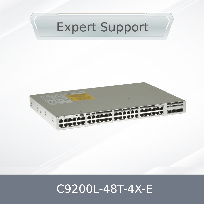 Νέος αρχικός διακόπτης δικτύου C9200L-48t-4X-E, L3, διαχειριζόμενος, 48 X 10/100/1000 + 4 X 10 Gigabit SFP+ (uplink)