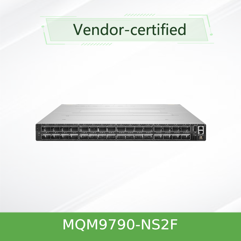 NVIDIA MQM9790-NS2F 400Gb/s InfiniBand Switch   64-Port NDR, 51.2Tb/s, Εξωτερικά Διαχειριζόμενο, 1U για HPC & AI Clusters